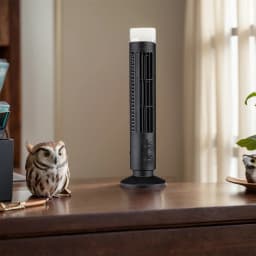LED Tower Fan Air Bladeless Cooling Fan 2 Gear Speed Mini Vertical Conditioner USB Portable Stand Up Tower Fan for Home Office