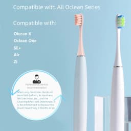 4 Pcs/Pack Electric Toothbrush Replacement Heads for Oclean All Models X Pro Elite, X, X Pro, Flow, F1, Air 2. With Hygienic Cap
