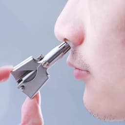 Nose Hair Trimmer Stainless Steel Manual Men's Nose Hair Shaver Nose Hair Cleaner Noiseless Razor