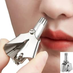 Nose Hair Trimmer Stainless Steel Manual Men's Nose Hair Shaver Nose Hair Cleaner Noiseless Razor