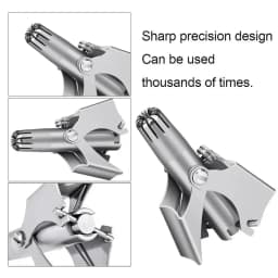 Nose Hair Trimmer Stainless Steel Manual Men's Nose Hair Shaver Nose Hair Cleaner Noiseless Razor