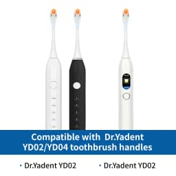 Dr.Yadent YD02/04 Replacement Brush Heads 4pcs/Pack Soft Gel Coated Designed for Sensitive Gum Care Soft Bristle 1 Year Supply