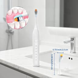 Dr.Yadent YD02/04 Replacement Brush Heads 4pcs/Pack Soft Gel Coated Designed for Sensitive Gum Care Soft Bristle 1 Year Supply