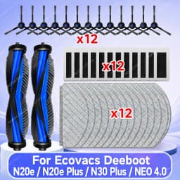 Compatible For ( Ecovacs Deeboot N20e / N20e Plus / N30 Plus / NEO 4.0 ) Vacuum Parts Main Side Brush HEPA Filter Mop Cloth