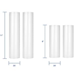 INKBIRD BPA Free Food Storage Bags Sealer Rolls Microwave&Freezer Safe, Great for Vac Storage, Meal Prep and Sous Vide Cooking