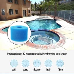 16Pc for Intex Pure Spa Reusable Washable Foam Hot Tub Filter Cartridge S1 Type