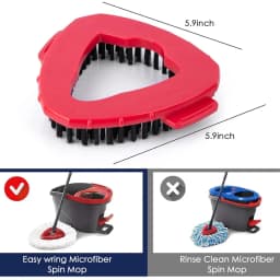 Spin Mop Cloth Head Base Scrub Mop Brush Head Replacement for Vileda O-cedar 360 ° Easy Wring Tank System Shower Floor Mop Brush