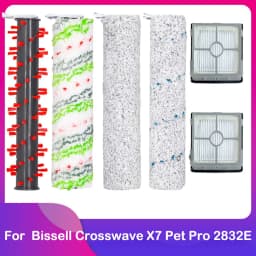 Spare Main Brush HEPA Filter Compatible For Bissell Crosswave X7 Pet Pro 2832E Wireless Cleaner Accessories Parts Kit