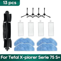 Fit For Tefal Rowenta X-plorer Serie 65+, 75S RR8577WH, 75S+ RG8597W / RR8587WH Accessories Brush Hepa Filter Mop Wipe Dust Bag