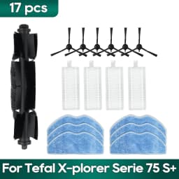 Fit For Tefal Rowenta X-plorer Serie 65+, 75S RR8577WH, 75S+ RG8597W / RR8587WH Accessories Brush Hepa Filter Mop Wipe Dust Bag