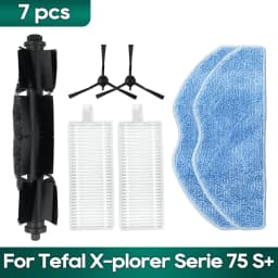 Fit For Tefal Rowenta X-plorer Serie 65+, 75S RR8577WH, 75S+ RG8597W / RR8587WH Accessories Brush Hepa Filter Mop Wipe Dust Bag