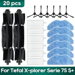 Fit For Tefal Rowenta X-plorer Serie 65+, 75S RR8577WH, 75S+ RG8597W / RR8587WH Accessories Brush Hepa Filter Mop Wipe Dust Bag
