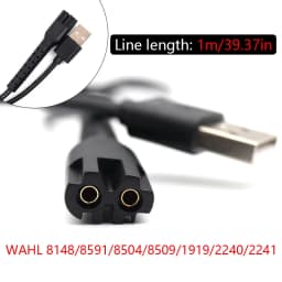 USB Charging Cable For Wahl 8148/8591/8504/8509/1919/2240/2241 Power Cord 1M Length Professional Hair Clipper Accessories