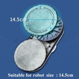 Microfiber Cleaning Rag For Window Cleaner Robot,Reusable 14.5cm Mops For Universal Round Robot Vacuum Cleaner Towel Dust Cloth