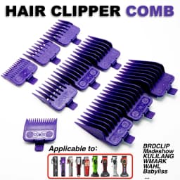 Professional Electric Hair Clipper Comb 10PC Purple Limit Comb Suitable for M10, R77F, 2020C, KULILANG, WMARK, BRCILIP Barbers