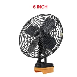 6/8In Camping Fan Outdoor Fishing Wireless Desktop Portable Metal Fan Strong Wind Fan For Makita/Dewalt/Milwaukee 18V BatteryPin