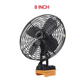 6/8In Camping Fan Outdoor Fishing Wireless Desktop Portable Metal Fan Strong Wind Fan For Makita/Dewalt/Milwaukee 18V BatteryPin