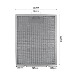 2PCS Cooker Hood Filters Metal Mesh Extractor Vent Filter 320x260 Mm Aluminum Metal Mesh Vent Filter Cooker Hood Grease Filter