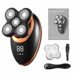 Electric Shaver Electric Razor Rotary Beard Trimmer Rechargeable Shaving Machine for Men Beard Razor Waterproof 5-Blade