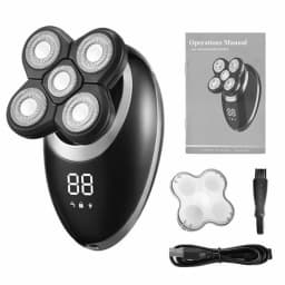 Electric Shaver Electric Razor Rotary Beard Trimmer Rechargeable Shaving Machine for Men Beard Razor Waterproof 5-Blade