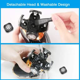Electric Shaver Electric Razor Rotary Beard Trimmer Rechargeable Shaving Machine for Men Beard Razor Waterproof 5-Blade