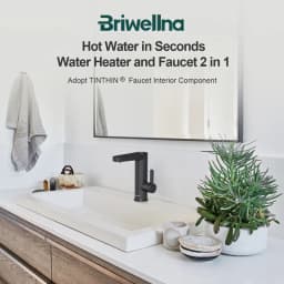 Briwellna Electric Water Heater Hot Water Faucet 2 in 1 Basin Tap Tankless Geyser 220V Instant Water Heater Faucet For Bathroom