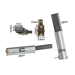 2pcs Vacuum Cleaner Motor Carbon Brush For 30/60/70/80/90L Industrial Vacuum Cleaners Vacuum Accessories