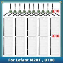 Compatible For Lefant M201 , U180 / OKP Life K8 / MyGenie H20 Wifi Robot Vacuum Parts Accessories Side Brush Hepa Filter