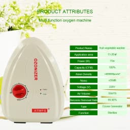 Multifuctional 400mg/H Ozone Generator Water Ozone Fruit and Vegetable Washer Water Air Sterilizer Ozonizer