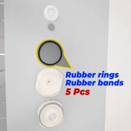 5Pcs, Dishwasher Pump Head Assembly - Rubber Rings/Rubber Bands Compatible with YXW50-2E(L) Motor