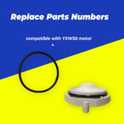 5Pcs, Dishwasher Pump Head Assembly - Rubber Rings/Rubber Bands Compatible with YXW50-2E(L) Motor
