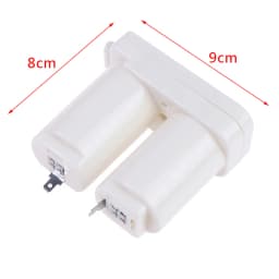 3/2/1Pcs Double Compartments Universal Battery Box for Gas Water Heater Accessories Parts Plastic Double Battery Case(white)