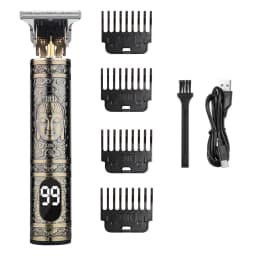 Professional Vintage Hair Clippers and Trimmers Kit, Rechargeable Cordless Haircut & Grooming Set for Men, Beard Trimmer with