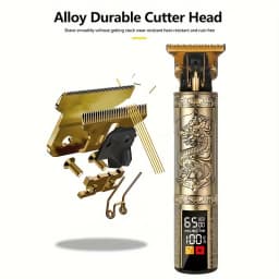 Professional Vintage Hair Clippers and Trimmers Kit, Rechargeable Cordless Haircut & Grooming Set for Men, Beard Trimmer with