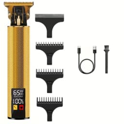 Professional Vintage Hair Clippers and Trimmers Kit, Rechargeable Cordless Haircut & Grooming Set for Men, Beard Trimmer with