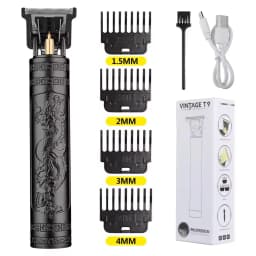 Professional Vintage Hair Clippers and Trimmers Kit, Rechargeable Cordless Haircut & Grooming Set for Men, Beard Trimmer with