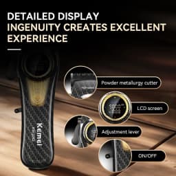Kemei Rechargeable Hair Clippers Kit Professional DLC Blade Electric Trimmer Men Barber Cordless Shaver KM-2242 KM-2351 KM-3209
