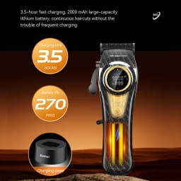 Kemei Rechargeable Hair Clippers Kit Professional DLC Blade Electric Trimmer Men Barber Cordless Shaver KM-2242 KM-2351 KM-3209