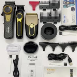 Kemei Rechargeable Hair Clippers Kit Professional DLC Blade Electric Trimmer Men Barber Cordless Shaver KM-2242 KM-2351 KM-3209
