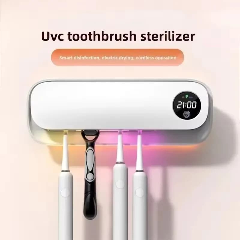 NEW UV Toothbrush Holder Automatic Drying Toothbrush Sterilizer Intelligent Wall Mounted Home Bathroom Rechargeable Fast Drying