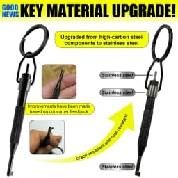 Rotating Release Tool, Stainless Steel + Aluminum Alloy, with Key Ring, Universal for All Standard‑Series Restraint Devices