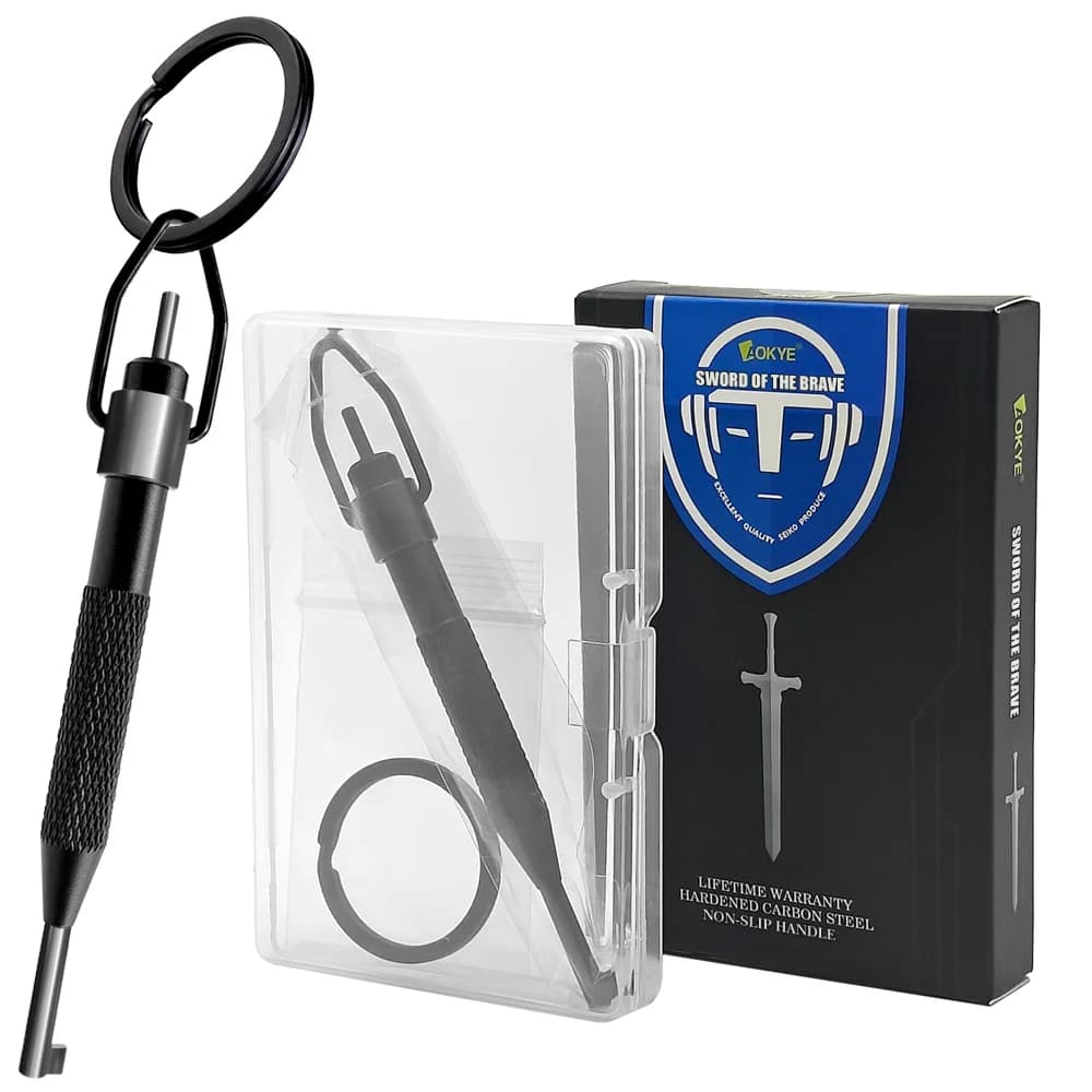 Rotating Release Tool, Stainless Steel + Aluminum Alloy, with Key Ring, Universal for All Standard‑Series Restraint Devices