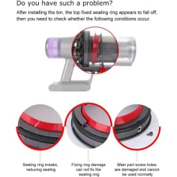 For Dyson V12 SV20 V11 SV14 SV15 V10 SV12 Vacuum Cleaner-Dust Bin Top Filter Sealing Ring Replacement Attachment Filters Part