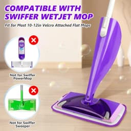 5PCS Reusable Mop Pads Compatible with Swiffer WetJet Mops Wet Dry Head for Swiffer Wet Jet Mop Hardwood Floor Cleaning, Purple