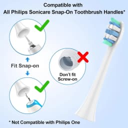 8pcs Replacement Toothbrush Heads Compatible with Philips Sonicare Replacement Electric Brush Head 4100 6500 6100 7500 5300 1100