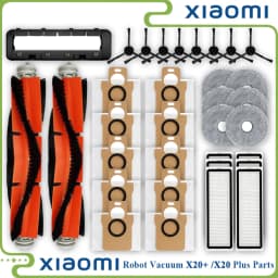 For Xiaomi S20 / X20 + / X20 Plus/Dreame S20 Pro/W20 Pro Ultra Main Side Brush Hepa Filter Mop Cloth Dust Bag Replacement
