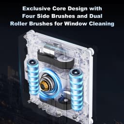 2026 Robot Window Vacuum Cleaner Liectroux S9,2 roller brusher,6-way water spray,10000PA Suction,Home Wall Glass Cleaning Robot