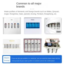 10" Inline Water Filter Cartridge Quick Connect PP Cotton Activated Carbon for RO System Refrigerator Ice Maker Chlorine Removal