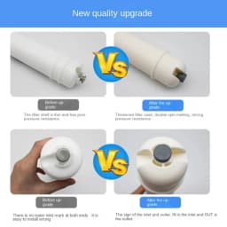 10" Inline Water Filter Cartridge Quick Connect PP Cotton Activated Carbon for RO System Refrigerator Ice Maker Chlorine Removal
