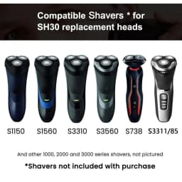 SH30 Replacement Heads for Philips Norelco Shaver Series 3000, 2000, 1000 and S738,S1560 ;Comfortcut Replacement Razor Blades